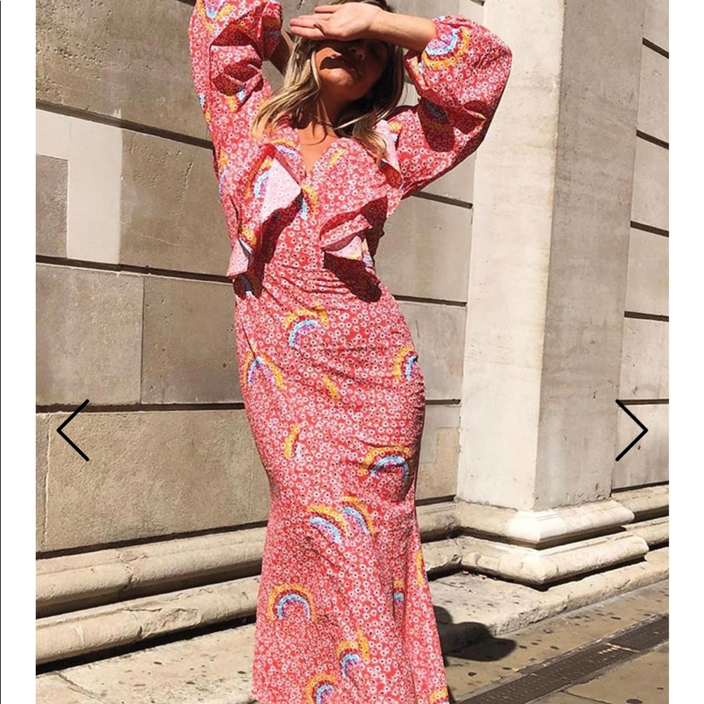 Red hot midaxi dress